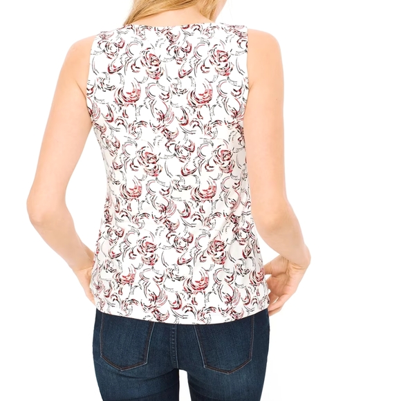 WHBM Sleeveless Abstract Print Lined Shell - Picture 3 of 6